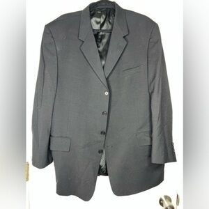 KENNETH COLE Mens 46R Black Wool Sportcoat Blazer Suit Jacket 46 Reg